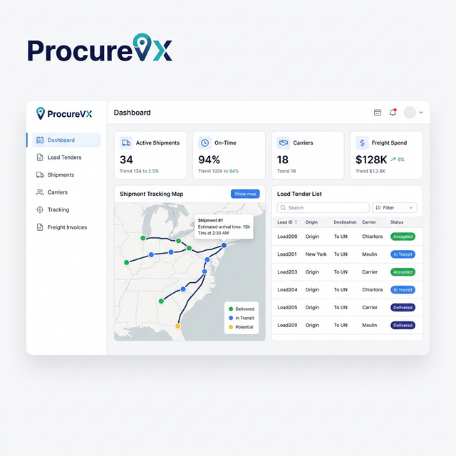 Transportation Module — ProcureVX Dashboard